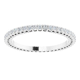 14K Gold Round Lab-Grown Diamond Shared-Prong Eternity Band – 1.3 mm Stones (3/8–1/2 CTW) - White Gold - view 3