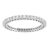 Platinum Round Lab-Grown Diamond Shared-Prong Eternity Band – 1.5 mm Stones (1/2 CTW) - view 3