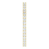14K Gold Round Lab-Grown Diamond Shared-Prong Eternity Band – 1.5 mm Stones (1/2 CTW) - Yellow Gold - view 4