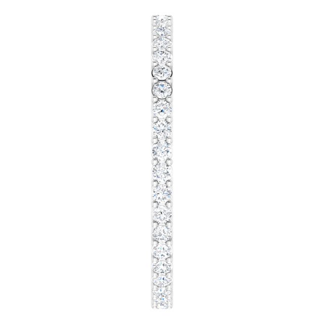 Platinum Round Natural Diamond Shared-Prong Eternity Band – 1.5 mm Stones (1/2–5/8 CTW) - view 4