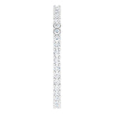 14K Gold Round Lab-Grown Diamond Shared-Prong Eternity Band – 1.5 mm Stones (1/2 CTW) - White Gold - view 4