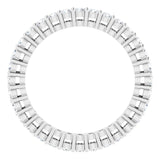 14K Gold Round Lab-Grown Diamond Shared-Prong Eternity Band – 1.7 mm Stones (1/2–5/8 CTW) - White Gold - view 2
