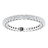 Platinum Round Natural Diamond Shared-Prong Eternity Band – 1.7 mm Stones (1/2–3/4 CTW) - view 3