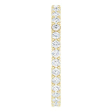 14K Gold Round Lab-Grown Diamond Shared-Prong Eternity Band – 1.7 mm Stones (1/2–5/8 CTW) - Yellow Gold - view 4