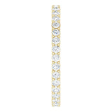 14K Gold Round Lab-Grown Diamond Shared-Prong Eternity Band – 1.7 mm Stones (1/2–5/8 CTW) - Yellow Gold - view 4