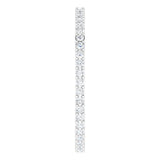14K Gold Round Lab-Grown Diamond Shared-Prong Eternity Band – 1.3 mm Stones (3/8–1/2 CTW) - White Gold - view 4