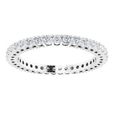 Platinum Round Lab-Grown Diamond Shared-Prong Eternity Band – 1.5 mm Stones (1/2 CTW) - view 3