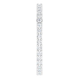 Platinum Round Natural Diamond Shared-Prong Eternity Band – 1.5 mm Stones (1/2–5/8 CTW) - view 4