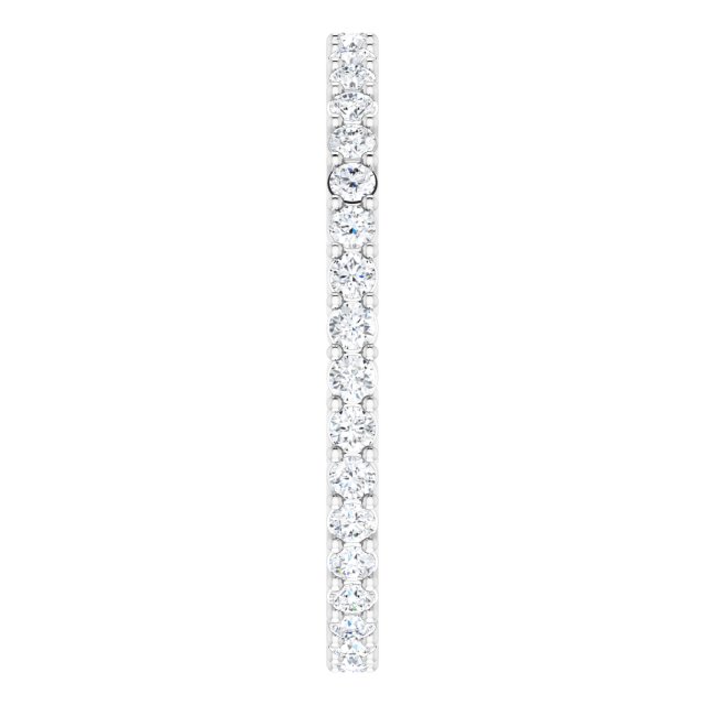 Platinum Round Lab-Grown Diamond Shared-Prong Eternity Band – 1.5 mm Stones (1/2 CTW) - view 4