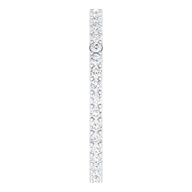 Platinum Round Lab-Grown Diamond Shared-Prong Eternity Band – 1.5 mm Stones (1/2 CTW) - view 4
