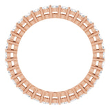 14K Gold Round Lab-Grown Diamond Shared-Prong Eternity Band – 1.7 mm Stones (1/2–5/8 CTW) - Rose Gold - view 2