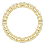 14K Gold Round Lab-Grown Diamond Shared-Prong Eternity Band – 1.7 mm Stones (1/2–5/8 CTW) - Yellow Gold - view 2