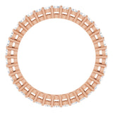 14K Gold Round Lab-Grown Diamond Shared-Prong Eternity Band – 1.7 mm Stones (1/2–5/8 CTW) - Rose Gold - view 2