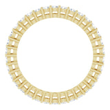 14K Gold Round Lab-Grown Diamond Shared-Prong Eternity Band – 1.7 mm Stones (1/2–5/8 CTW) - Yellow Gold - view 2