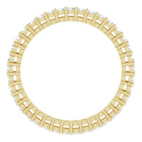 14K Gold Round Lab-Grown Diamond Shared-Prong Eternity Band – 1.7 mm Stones (1/2–5/8 CTW) - Yellow Gold - view 2