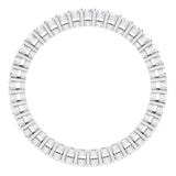 Platinum Round Natural Diamond Shared-Prong Eternity Band – 1.7 mm Stones (1/2–3/4 CTW) - view 2