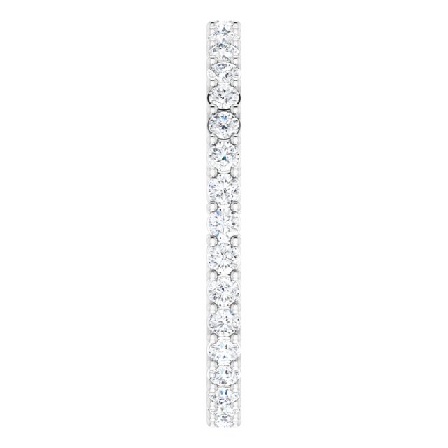 Platinum Round Lab-Grown Diamond Shared-Prong Eternity Band – 1.5 mm Stones (1/2 CTW) - view 4