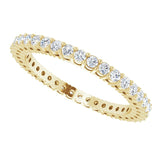 14K Gold Round Lab-Grown Diamond Shared-Prong Eternity Band – 1.5 mm Stones (1/2 CTW) - Yellow Gold - view 5