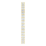 14K Gold Round Lab-Grown Diamond Shared-Prong Eternity Band – 1.5 mm Stones (1/2 CTW) - Yellow Gold - view 4