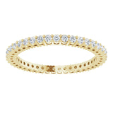 14K Gold Round Lab-Grown Diamond Shared-Prong Eternity Band – 1.5 mm Stones (1/2 CTW) - Yellow Gold - view 3