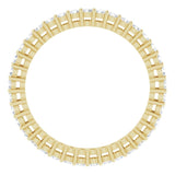 14K Gold Round Lab-Grown Diamond Shared-Prong Eternity Band – 1.7 mm Stones (1/2–5/8 CTW) - Yellow Gold - view 2