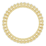 14K Gold Round Lab-Grown Diamond Shared-Prong Eternity Band – 1.5 mm Stones (1/2 CTW) - Yellow Gold - view 2