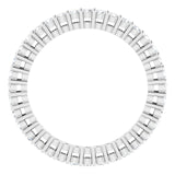 Platinum Round Natural Diamond Shared-Prong Eternity Band – 1.5 mm Stones (1/2–5/8 CTW) - view 2