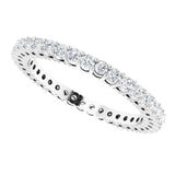 Platinum Round Lab-Grown Diamond Shared-Prong Eternity Band – 1.5 mm Stones (1/2 CTW) - view 5