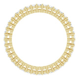 14K Gold Round Natural Diamond Shared-Prong Eternity Band – 1.5 mm Stones (1/2–5/8 CTW) - Yellow Gold - view 2