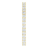 14K Gold Round Lab-Grown Diamond Shared-Prong Eternity Band – 1.7 mm Stones (1/2–5/8 CTW) - Yellow Gold - view 4