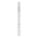 14K Gold Round Lab-Grown Diamond Shared-Prong Eternity Band – 1.7 mm Stones (1/2–5/8 CTW) - White Gold - view 4