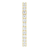 14K Gold Round Lab-Grown Diamond Shared-Prong Eternity Band – 1.7 mm Stones (1/2–5/8 CTW) - Yellow Gold - view 4