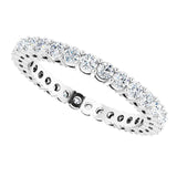 Platinum Round Lab-Grown Diamond Shared-Prong Eternity Band – 2 mm Stones (7/8–1 CTW) - view 5