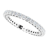 Platinum Round Lab-Grown Diamond Shared-Prong Eternity Band – 1.5 mm Stones (1/2 CTW) - view 5