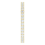 14K Gold Round Lab-Grown Diamond Shared-Prong Eternity Band – 1.5 mm Stones (1/2 CTW) - Yellow Gold - view 4