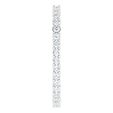 Platinum Round Natural Diamond Shared-Prong Eternity Band – 1.5 mm Stones (1/2–5/8 CTW) - view 4