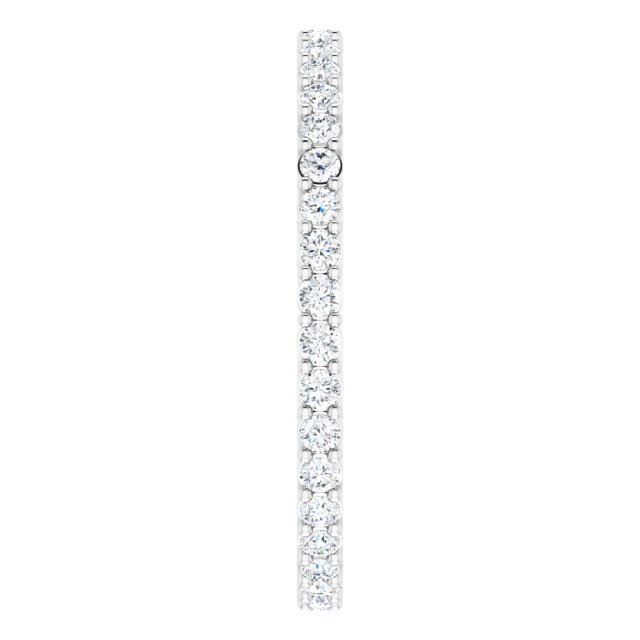 Platinum Round Lab-Grown Diamond Shared-Prong Eternity Band – 1.5 mm Stones (1/2 CTW) - view 4
