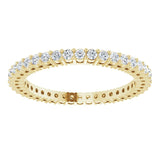 14K Gold Round Lab-Grown Diamond Shared-Prong Eternity Band – 1.5 mm Stones (1/2 CTW) - Yellow Gold - view 3