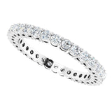 Platinum Round Natural Diamond Shared-Prong Eternity Band – 1.7 mm Stones (1/2–3/4 CTW) - view 5