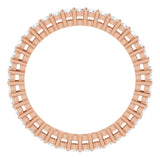 14K Gold Round Lab-Grown Diamond Shared-Prong Eternity Band – 1.5 mm Stones (1/2 CTW) - Rose Gold - view 2