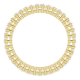 14K Gold Round Lab-Grown Diamond Shared-Prong Eternity Band – 1.5 mm Stones (1/2 CTW) - Yellow Gold - view 2