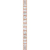 14K Gold Round Lab-Grown Diamond Shared-Prong Eternity Band – 1.5 mm Stones (1/2 CTW) - Rose Gold - view 4