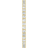 14K Gold Round Lab-Grown Diamond Shared-Prong Eternity Band – 1.5 mm Stones (1/2 CTW) - Yellow Gold - view 4