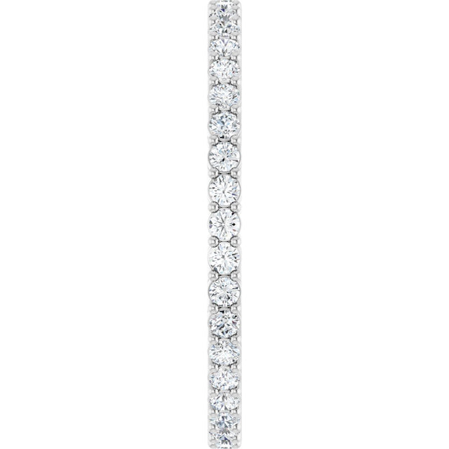 Platinum Round Lab-Grown Diamond Shared-Prong Eternity Band – 1.5 mm Stones (1/2 CTW) - view 4