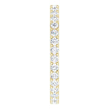 14K Gold Round Lab-Grown Diamond Shared-Prong Eternity Band – 1.7 mm Stones (1/2–5/8 CTW) - Yellow Gold - view 4
