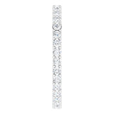 Platinum Round Natural Diamond Shared-Prong Eternity Band – 1.7 mm Stones (1/2–3/4 CTW) - view 4