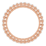14K Gold Round Lab-Grown Diamond Shared-Prong Eternity Band – 1.7 mm Stones (1/2–5/8 CTW) - Rose Gold - view 2