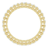 14K Gold Round Lab-Grown Diamond Shared-Prong Eternity Band – 1.7 mm Stones (1/2–5/8 CTW) - Yellow Gold - view 2