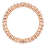 14K Gold Round Lab-Grown Diamond Shared-Prong Eternity Band – 1.7 mm Stones (1/2–5/8 CTW) - Rose Gold - view 2