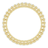 14K Gold Round Lab-Grown Diamond Shared-Prong Eternity Band – 1.7 mm Stones (1/2–5/8 CTW) - Yellow Gold - view 2